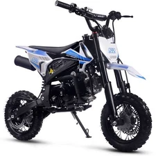 MotoTec Hooligan 72cc 4-Stroke Kids Gas Dirt Bike – Blue | High-Performance ✅