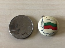 Bulgaria Country Flag Vintage Pin Pinback Button #35419