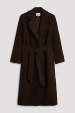 Na-kd Belted Brown Tie Long Coat Sz 34 ( Us Small )