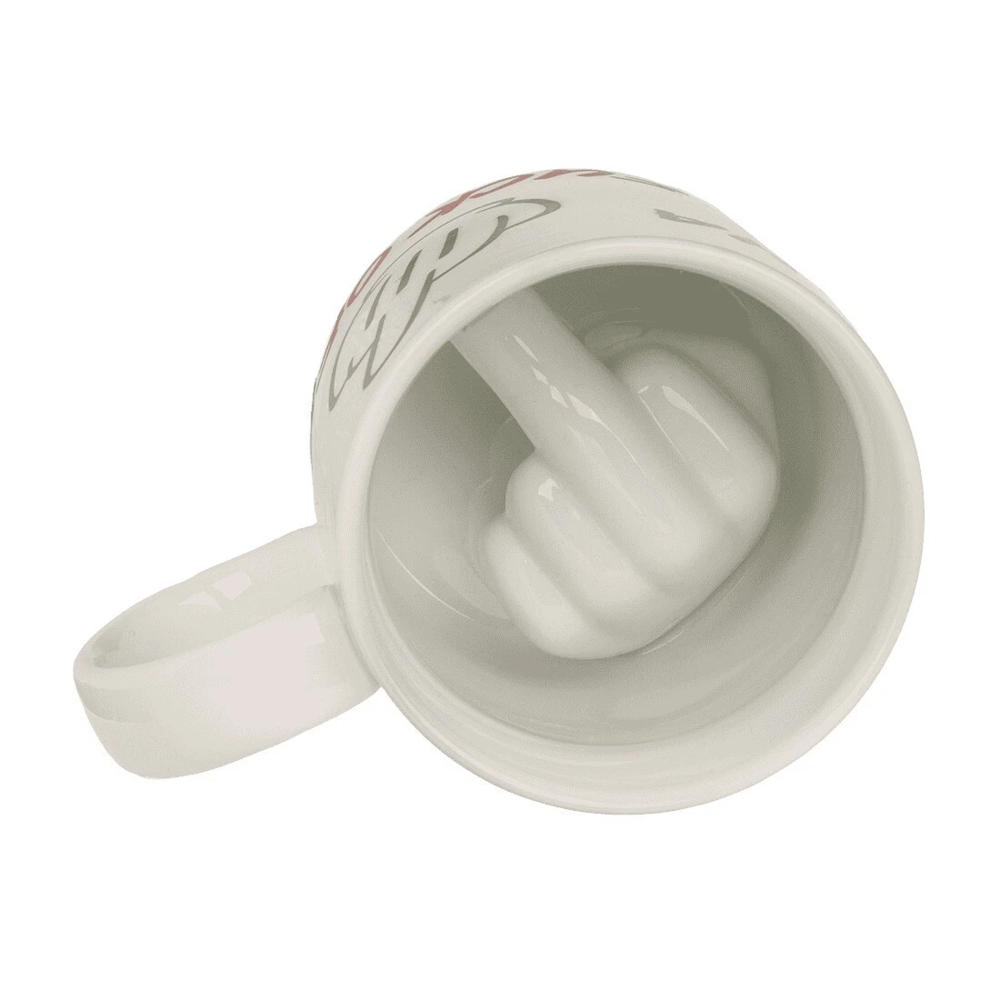 Becher Fuck off Verpiss dich Mittelfinger Kaffeetasse Kaffeebecher aus Keramik