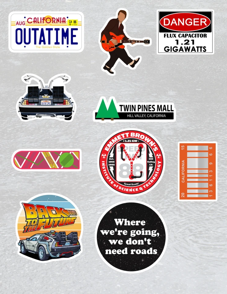 Back To The Future Sticker Pack - 80's Movies