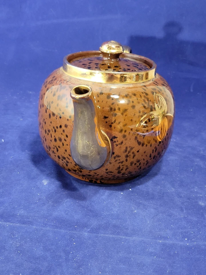 Tetera Gibson vintage - marrón y con detalles dorados para 5-6 tazas Foto 2 de 4