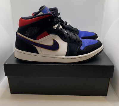 Air Jordan 1 Mid Lakers Top 3 Size 9 852542-005 W/Original Box