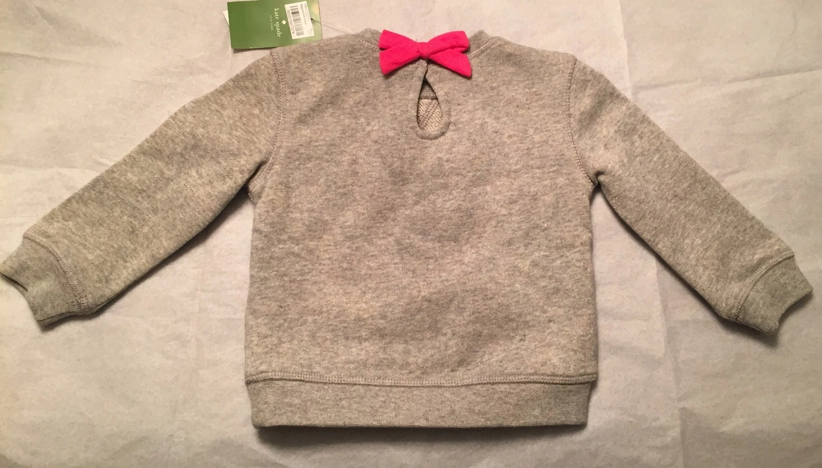 Felpa nuova con etichette Kate Spade $58 per bambini e ragazze 'Delightful' 6M