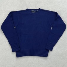 Polo Ralph Lauren 100 Cotton Crew-neck Sweater Boy's Size S Blue VTG NWT