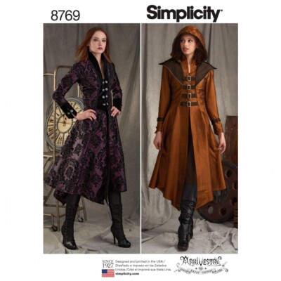 Simplicity Schnittmuster 8769 Kostüme, Mäntel R5 (14-16-18-20-22)
