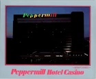 1988 Peppermill Hotel Casino Reno Nevada Postcard Vintage Exterior Neon Sign NOS