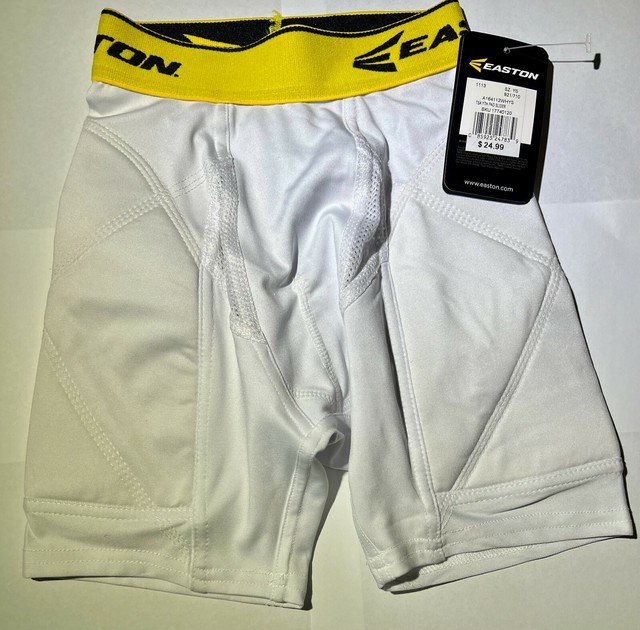Easton Youth Padded Baseball Sliding Shorts White Small for sale online