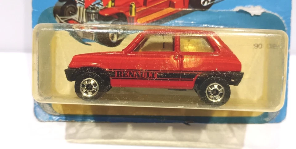 Hot Wheels 1982 Francia Diecast Rojo Renault 5 Tres Puertas Con Tarjeta Le Car Nº 3292 Foto 3 de 4