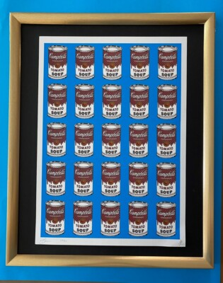 #ad DEATH NYC Hand Signed LARGE Print Framed 16x20in COA POP ART WARHOL CAMPBELL#x27;S $275.00