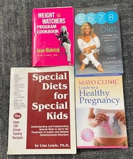 Lot of 4 Books on a Healthy Diet and Nutrition