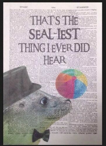 Animal Puns Funny Quotes Humour Vintage Dictionary Page Wall Art Picture Print - Picture 21 of 38