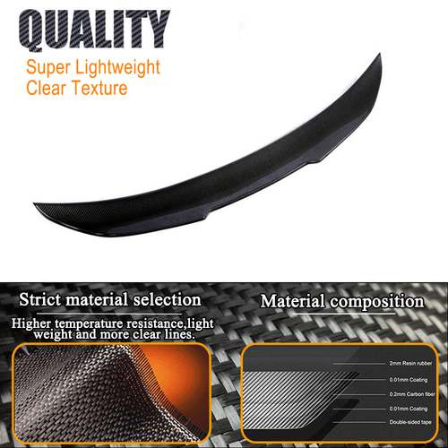 Carbon Heckspoiler Spoiler Flügel Lippe Passt für BMW 5er F10 F18 520i M5 10-16 - Picture 9 of 13