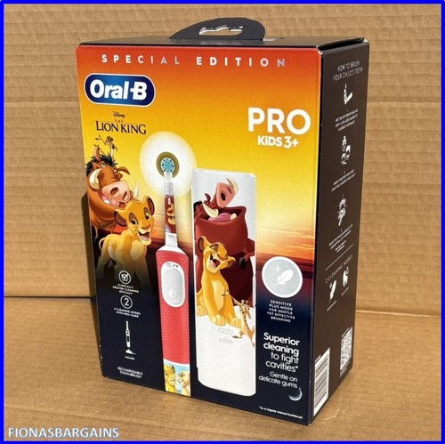 Oral-B Disney Der König der Löwen Pro Kinder 3+ Elektrische Zahnbürste & 4 Nachfüllköpfe NEU - Bild 3 von 6