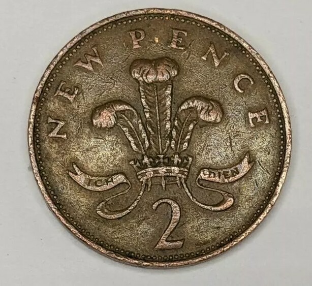 コレクション 2NEW PENCE DGREG F.D1971 ELIZABETH11 1971 New Pence 2P Elizabeth II, D.G.REG.F.D Rare England