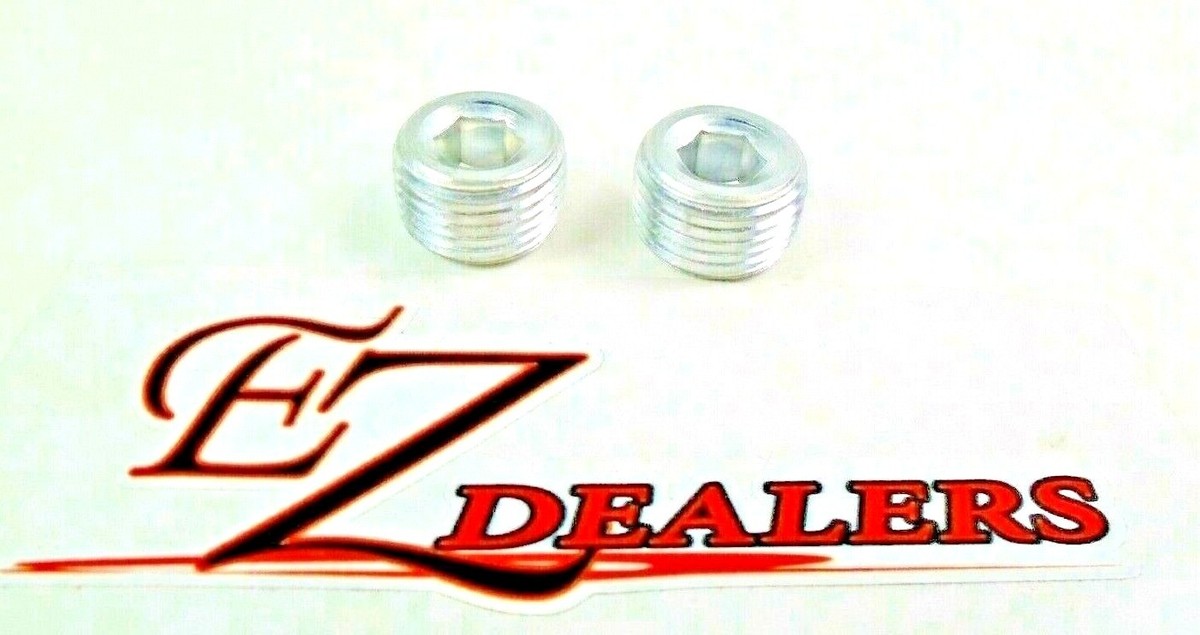 3/8 NPT Aluminum Pipe Plug - Allen Socket Silver Finish For Hot Rod, IMCA, NHRA & Street Rods 6 thumbnail image
