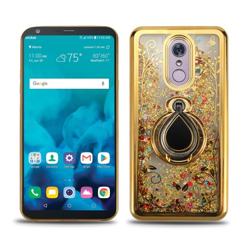 SUMSUNG NOTE 10 Pro Case,Case Liquid Bling Sparkle with Ring Girls Protect case