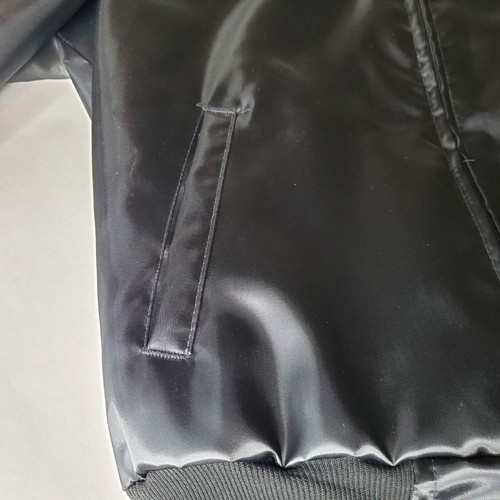 Vintage 80er Erwachsene kleine Dodge Jungen mehr Spaß schwarze Satinjacke - Bild 7 von 17