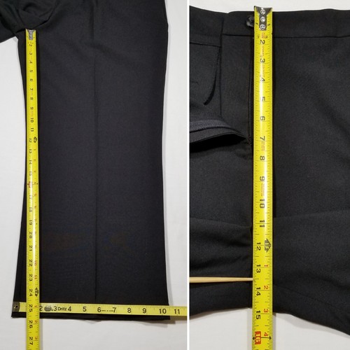 Asos Design Women Size 14 Black Dress Pants Straight Leg High Rise Altered Hem - Picture 6 of 8