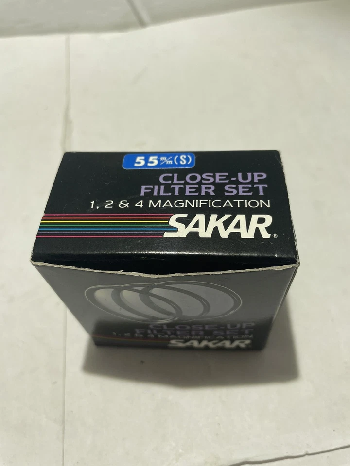 Vintage Sakar Close-Up Filter Set 55mm 1, 2, & 4 Magnification - Image 4 of 4