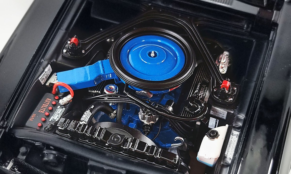 1968 SHELBY GT500 KR CONVERTIBLE BLACK 1/18 DIECAST MODEL CAR BY