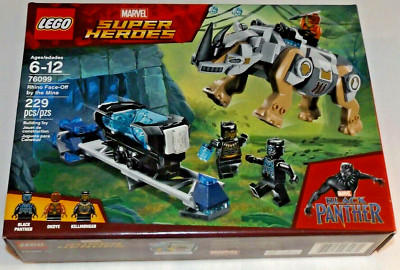 こう LEGO 76099 Rhino Face-Off by the Mine Black Panther Marvel Super