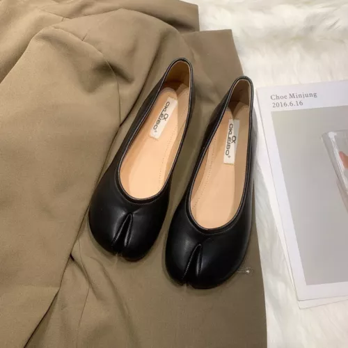 Flache elegante Tabi Damenschuhe flache bequeme weibliche Halbschuhe mit geteilter Zehenpartie - Bild 7 von 18