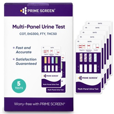 Prime Screen Multi-Panel Urine Test - Testing for THC, Nicotine (COT),...