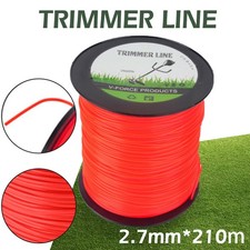 2.7mm*210m Heavy Duty Red Nylon Round Trimmer Strimmer Line Cord Rope UK 0.06 per metre