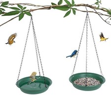 Hanging Bird Feeder  Bath for Outdoors, Wild Bird Feeders Tray, Hanging Birdfee
