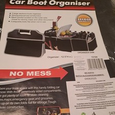 Faltbarer Auto Kofferraum Organizer 3 Fächer Aufbewahrungsbox Tasche Schwarz 🚗
