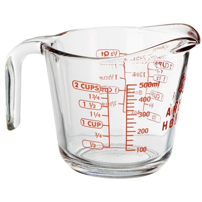 #ad 2 Cup Glass Measuring Cup with Spout and Handle for Kitchen Baking and Cooking $5.94