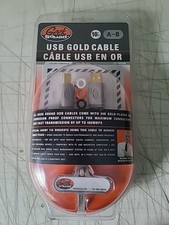 Geek Squad GS-10UAB 10' ft USB 2.0 24K Gold Cable With A-B Connection 