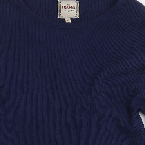 Trading Jeans Co Women's Blue Long Sleeve Top, Size 14 - Picture 12 of 12