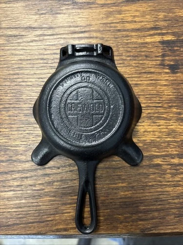 Griswold Miniature Cast Iron Skillet Ashtray with Match Holder Vintage