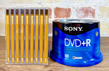 Sony DVD-R Blank Discs Lot 50 Spindle 9 Slim Case 4.7GB 16x AccuCORE Sealed