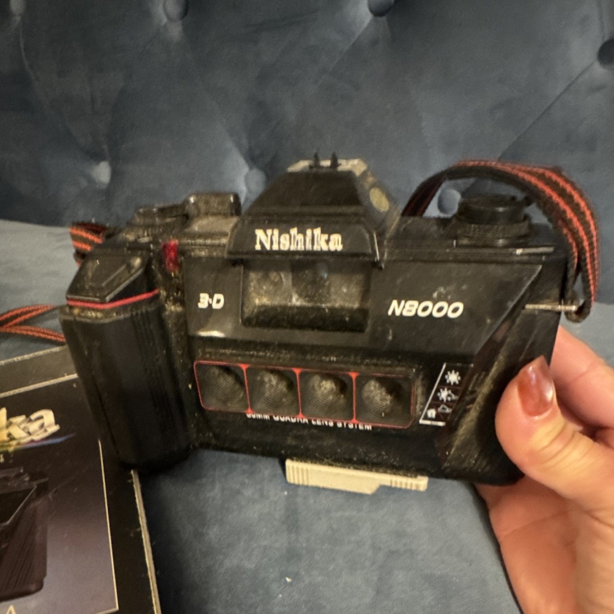 Nishika N8000 35mm 3D Camera Black with Twin Light 3010 Flash | eBay