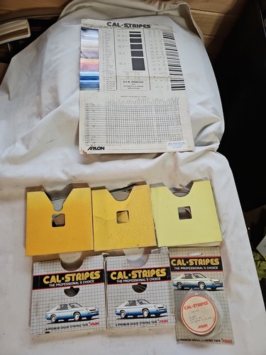 USED LOT OF 6 CAL-STRIPES PINSTRIPES W/ 3 UNBRANDED & CAL-STRIPES 1985 COLORS