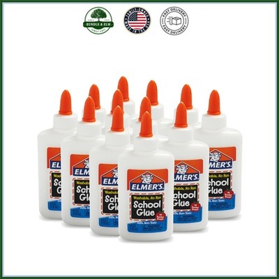 Washable School Glue - 4 Oz Bottles, Non-Toxic Adhesive for Crafts & Slime