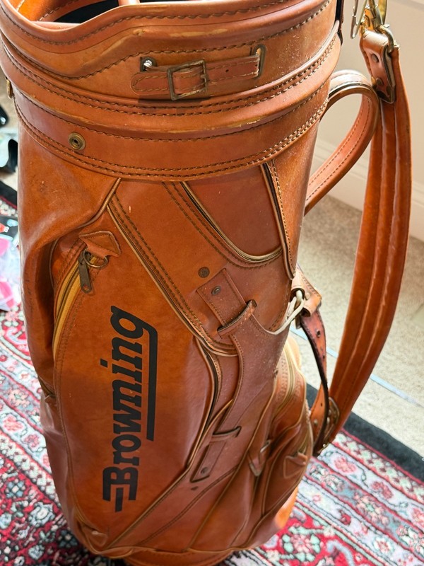 Vintage Browning Golf Cart Bag 6-Way Divider Brown USA