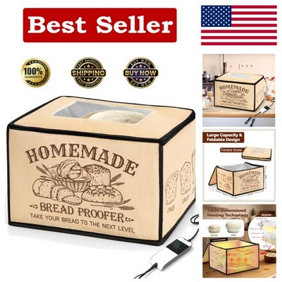 Proofing Box Bread Proofer with Heater Foldable Zippered Sourdough Basket for...