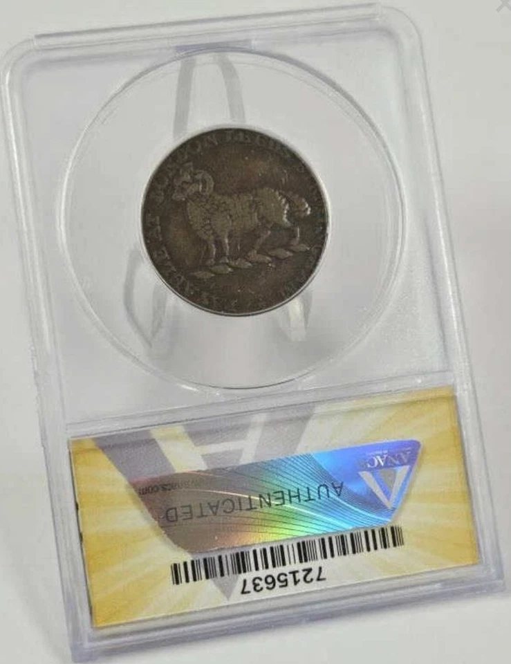 Gran Bretaña Conder Token Lion Ram For The Honor Londres Leeds Birmingham ANACS VF35 Foto 3 de 4
