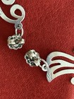 Vintage Sterling Silver Letter C and Letter M Dangle Earrings  — photo 6