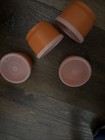 4 Vintage Tupperware Harvest Orange Lidded Snack Containers — photo 6