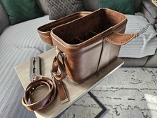 Vintage Brown Leather Camera Bag Photographer Case Retro DSLR Messenger Bag