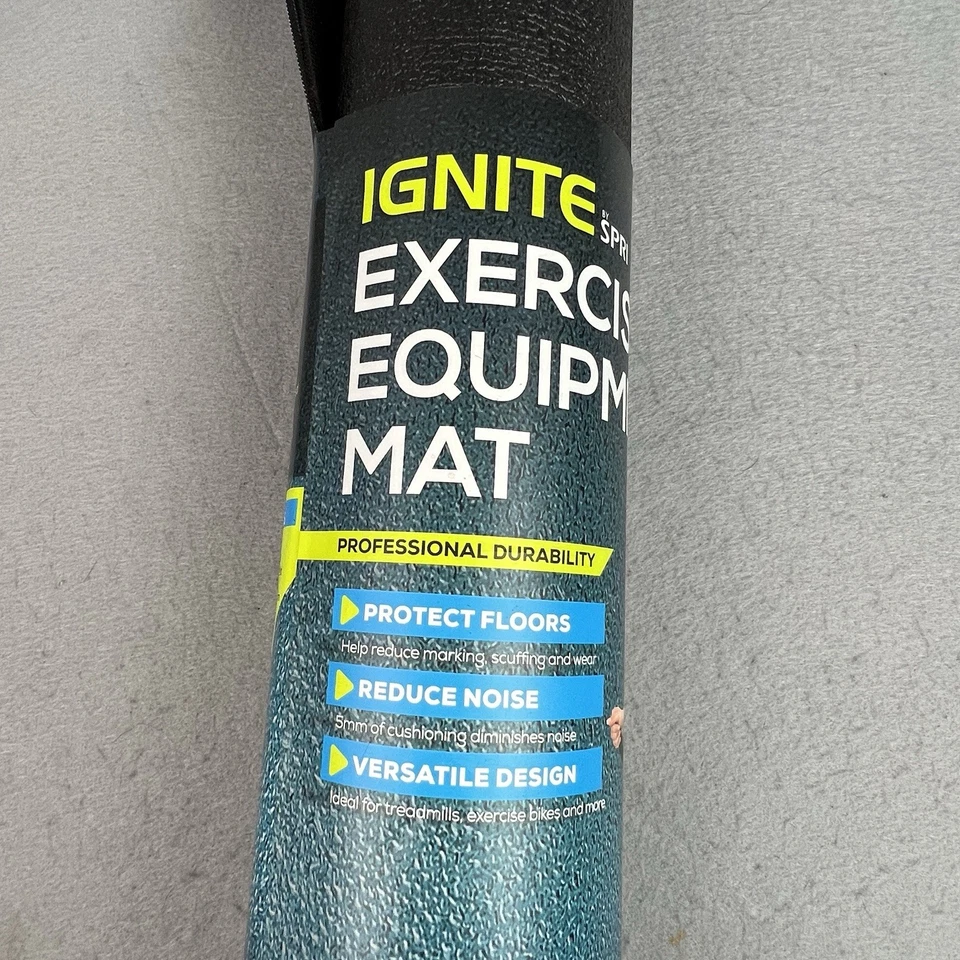 NEW Ignite by SPRI Exercise Equipment Mat Black 5mm 72"x36" Durable Protective - Image 2 of 4