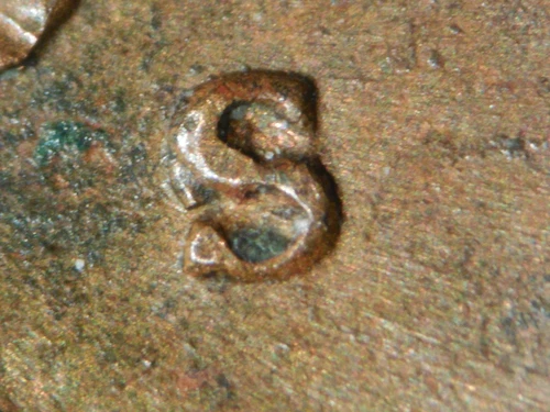 HIGH GRADE MINT ERROR 1945-S  LINCOLN WHEAT CENT RPM#8  XF