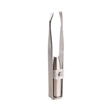 Portable Stainless Steel Eyebrow Tweezer with LED Light, 1pc Smart Design Tool