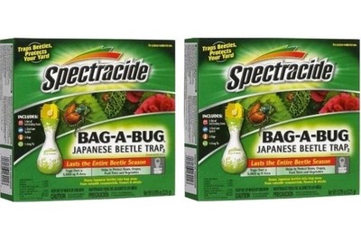 Spectricide Bag-A-Bug Japanese Beetle Trap Lot of 2 Complete Kits Ready-To-Use
