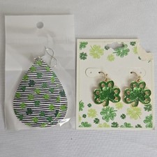 Saint Patrick's Day Earrings, 2 Pairs, New